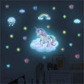 Shine In The Dark Unicorn Stars Wall Stickers for Bedroom childrensterritory