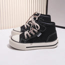 Little Boys Girls Jelly Color Canvas Lace Up Flats Shoes childrensterritory