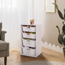 Sliding Bin Organizer with 4 Storage Bins for Kids Room childrensterritory