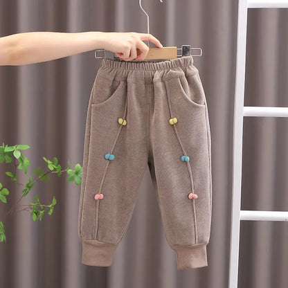 Girls’ Soft and Comfortable Winter Casual Trousers childrensterritory