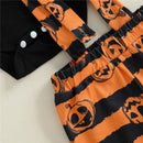 Baby Halloween 3Pcs Funny Pumpkin Printed Costume Set