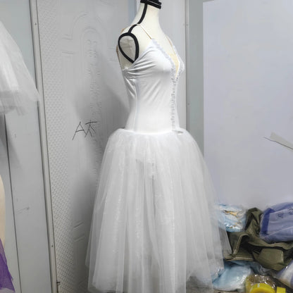 Professional Long White Ballet Tutu Costumes for Kids childrensterritory