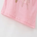 Bunny Applique Design Long Sleeve Girls T Shirts childrensterritory