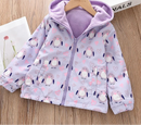 Kids Girls Double-Faced Cartoon Print Korean Style Coats childrensterritory