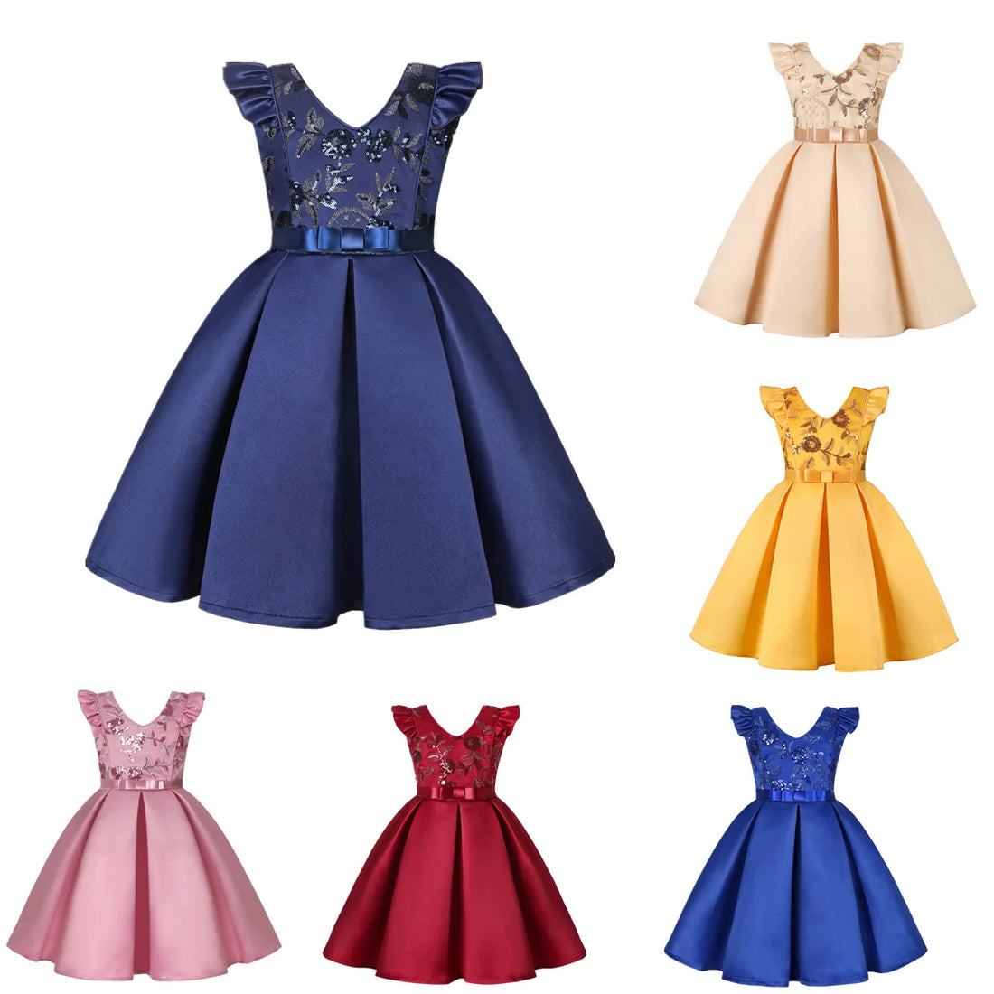 Beading Flower Design Wedding Party Tutu Dresses for Girls childrensterritory