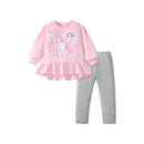 Girls Cartoon Design Full Sleeves T- Shirts And Leggings Set childrensterritory