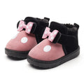 Cute Girls Casual Warm Shoes With Bow And Polka Dots childrensterritory