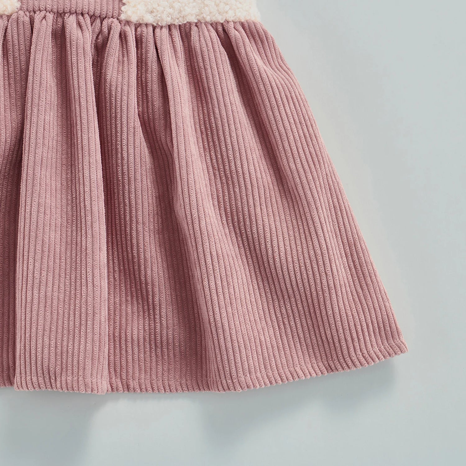 Baby Girl Cartoon Designed Corduroy Mini Dress
