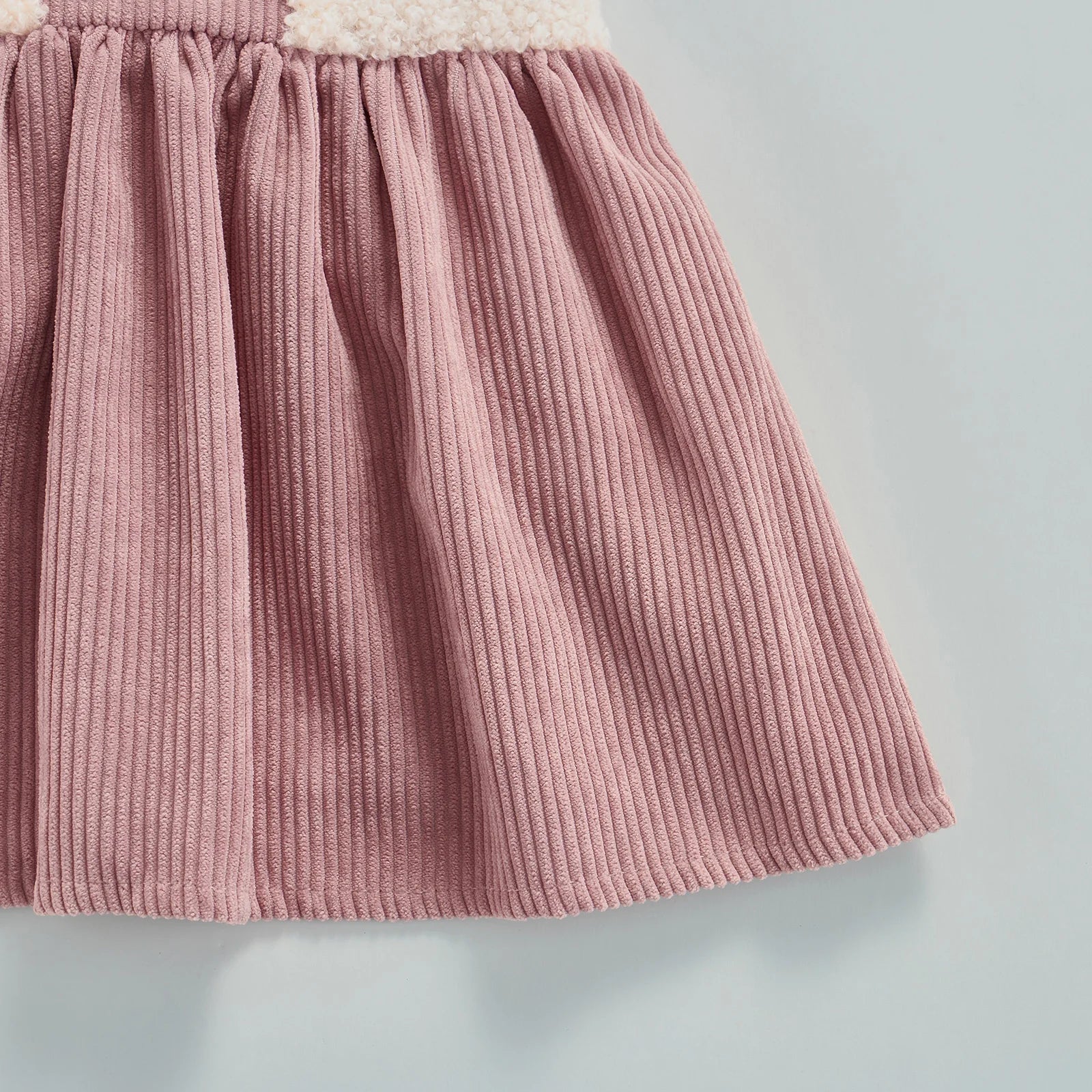Baby Girl Cartoon Designed Corduroy Mini Dress
