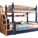 Space Saver Wooden Bunk Bed with Staircase and Storage childrensterritory