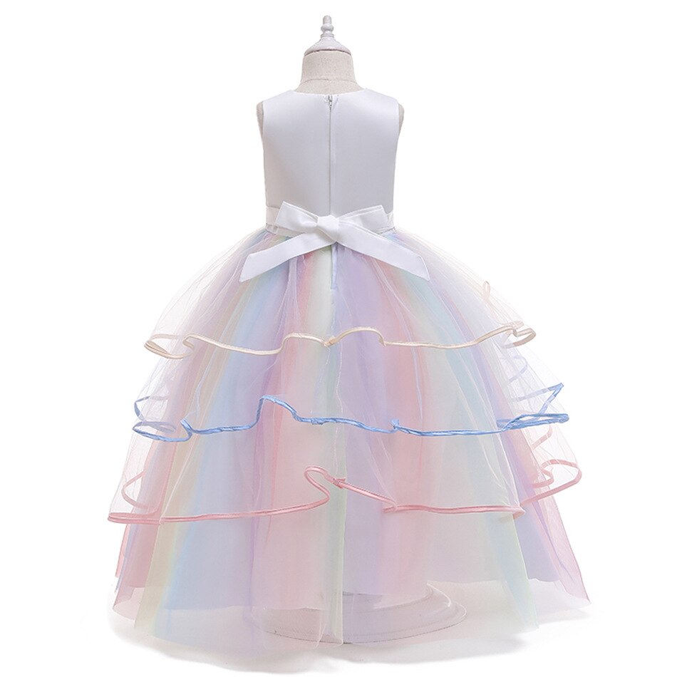 Kids Girls Unicorn Design Christening Gown or Cosplay Costume childrensterritory