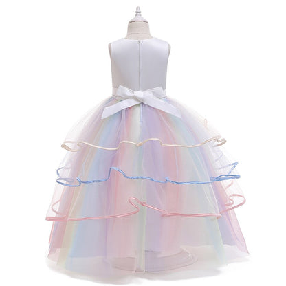 Kids Girls Unicorn Design Christening Gown or Cosplay Costume childrensterritory