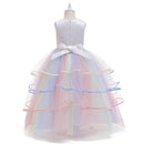 Kids Girls Unicorn Design Christening Gown or Cosplay Costume childrensterritory
