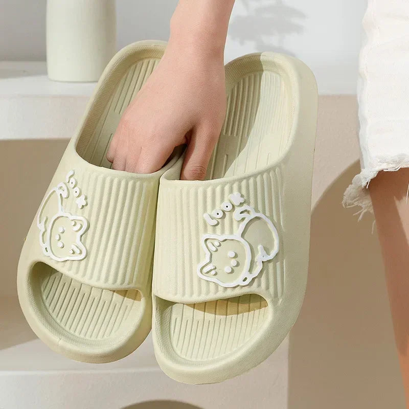 EVA Flat Heel Cat Print Comfortable Women&