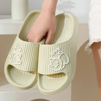 EVA Flat Heel Cat Print Comfortable Women&