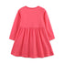 Long Sleeves Animals Embroidery Cartoon Design Girls Dresses childrensterritory