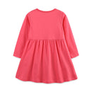 Long Sleeves Animals Embroidery Cartoon Design Girls Dresses childrensterritory
