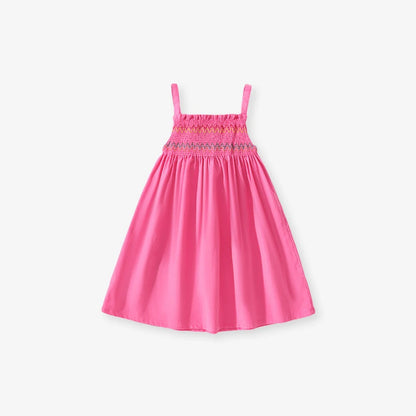Cartoon Rabbits Embroidery Little Girls Corduroy Dress