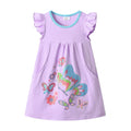 Cartoon Butterfly Design Kids Girls Cotton Dress for Summer