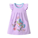 Cartoon Butterfly Design Kids Girls Cotton Dress for Summer