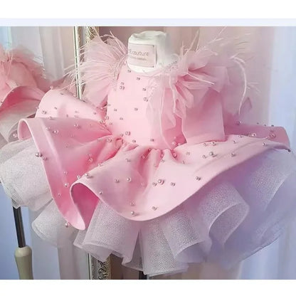 Girls Sleeveless Fluffy Party Dresses childrensterritory