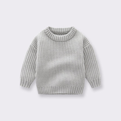 Baby/Kids Loose Round Neck Knitted Sweater Pullover childrensterritory
