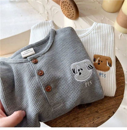Kids Cartoon Design Long Sleeves Winter T-Shirts childrensterritory