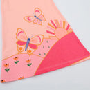 Cartoon Butterfly Design Kids Girls Cotton Dress for Summer