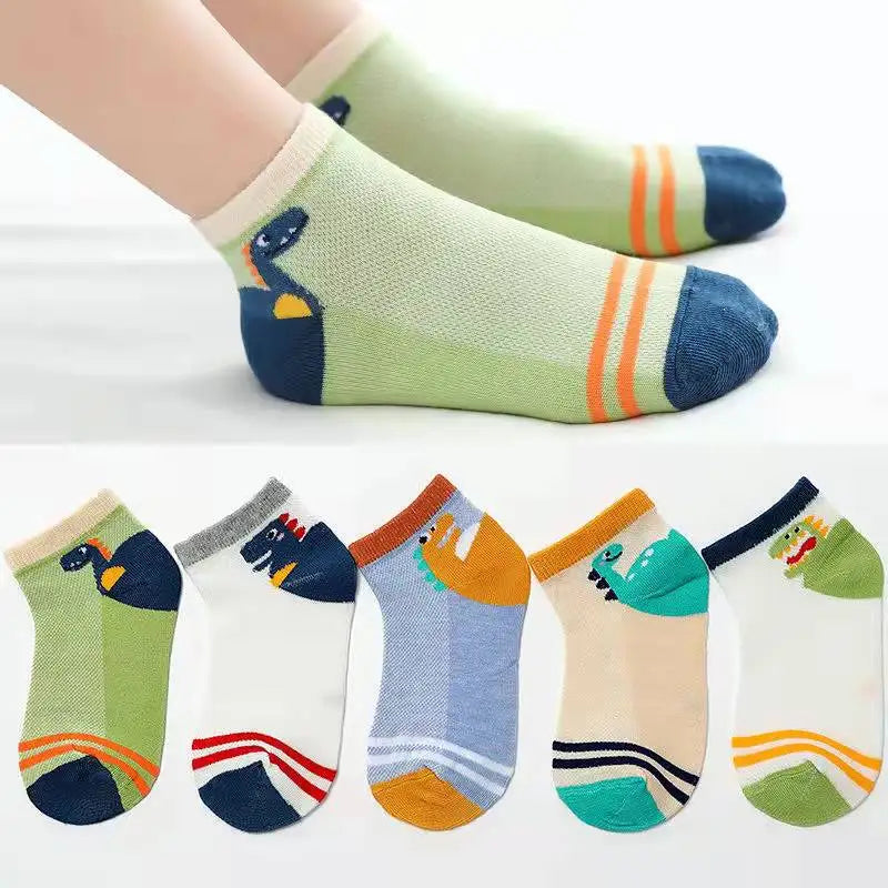 Baby/Kids Thin Mesh 5 Pairs Soft Breathable Cotton Socks