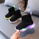Kids Knitted Soft Sole LED Luminous Sneakers for Boys and Girls childrensterritory