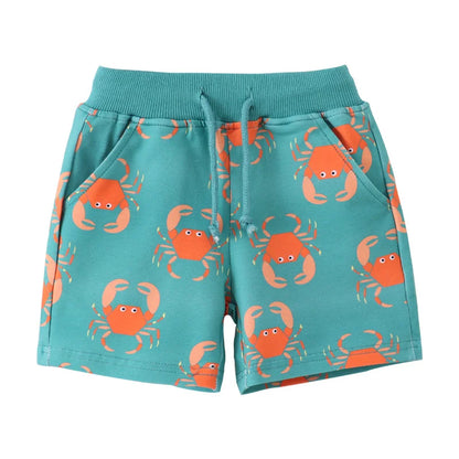 Kids Boys Jungle Theme Print Cotton Short Pants for Summer