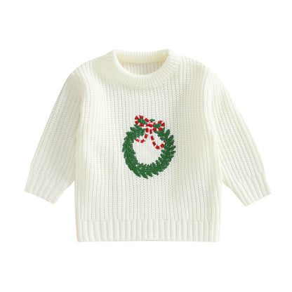 Kids Full Sleeves Tree Print Warm Sweater childrensterritory