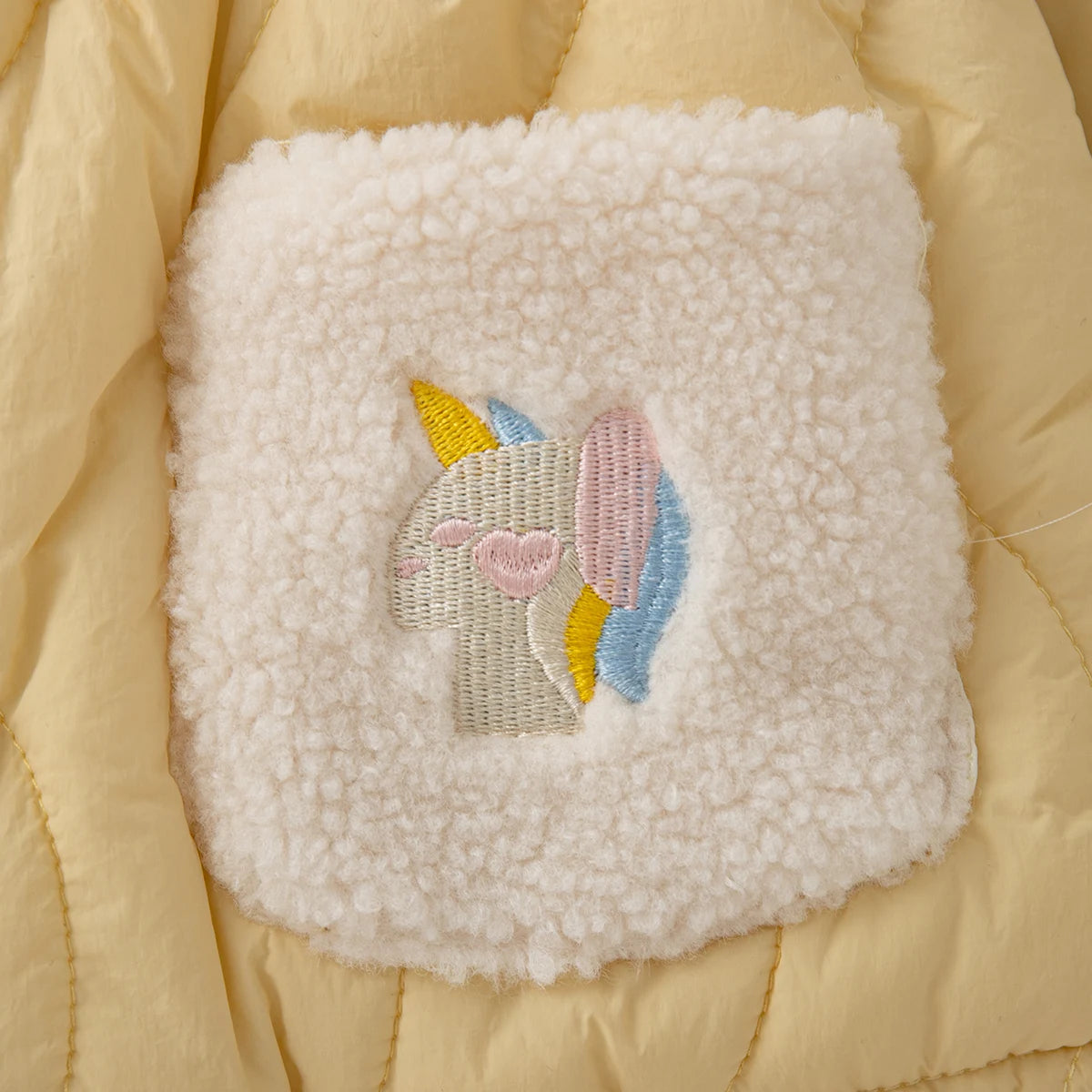 Girls' Long-Sleeved Collar Design Winter Coat