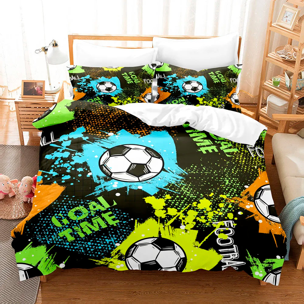 Kids 3D Basketball Design Soft Bedding Set