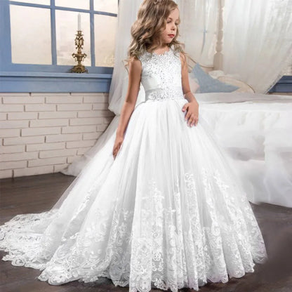Long Bridesmaid Kids Dresses For Girls/Princess Dresses