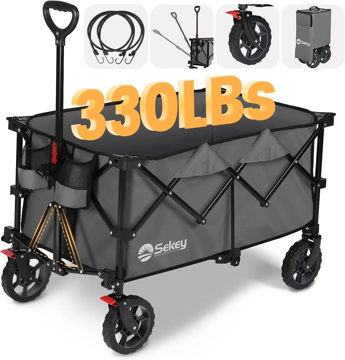 Versatile Portable Wagon Cart With All-Terrain Wheels childrensterritory