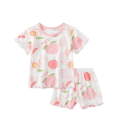 Printed 2pcs/set Toddler Girls Top and Pajama Set Home Wear childrensterritory