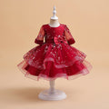 Flower Embroidery Tulle Princess Dresses for Kids Girl Birthday childrensterritory