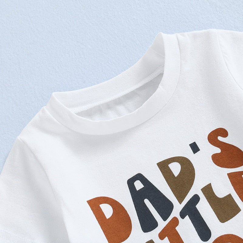 Baby Boy Letter Print T-Shirts and Solid Shorts Summer Set childrensterritory