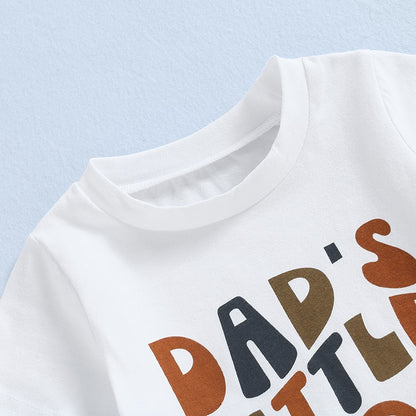 Baby Boy Letter Print T-Shirts and Solid Shorts Summer Set childrensterritory