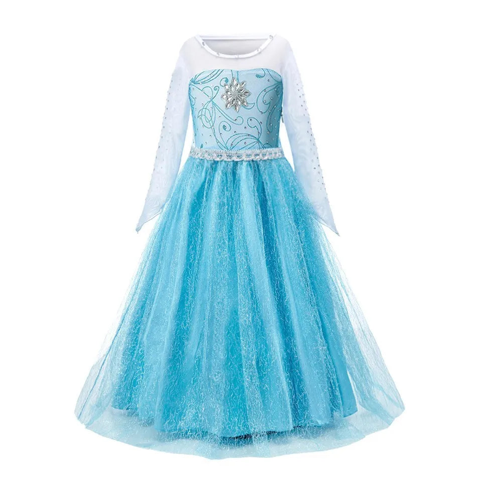 Kids Girls Jasmine Elsa Anna Bella Rapunzel Costumes childrensterritory