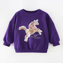 Full-Sleeve Cartoon Print Sweatshirts For Girls childrensterritory