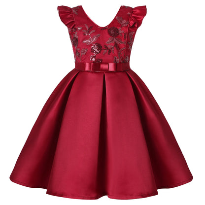 Beading Flower Design Wedding Party Tutu Dresses for Girls childrensterritory