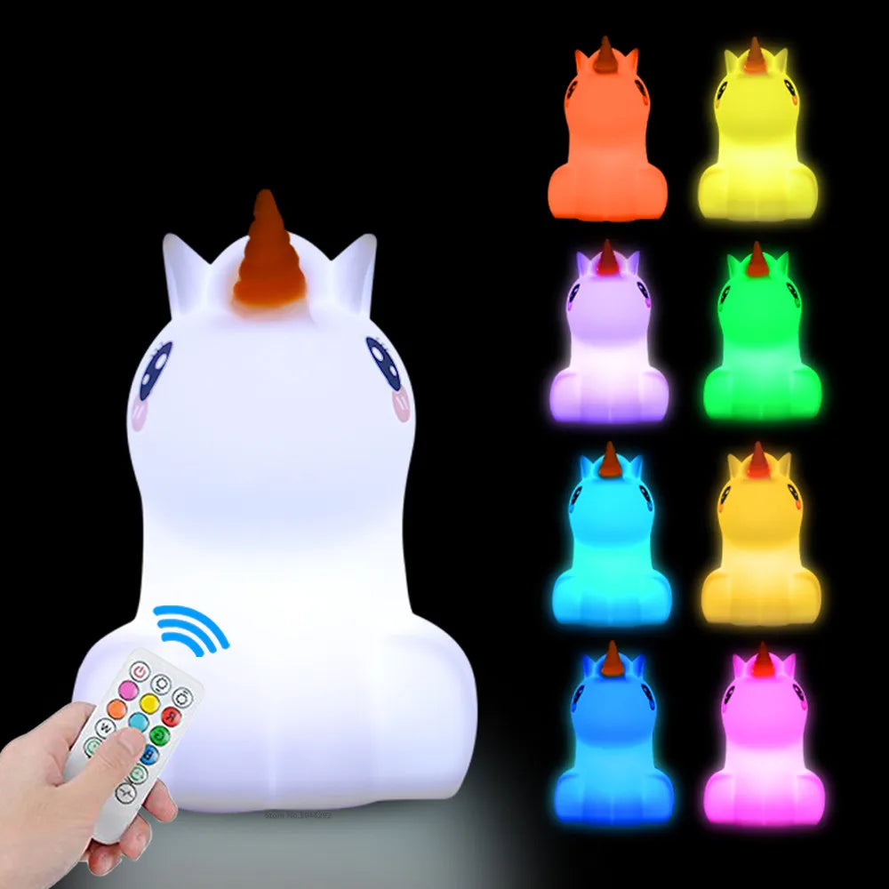 Rechargeable Owl LED Night Light in 9 Colors for Kids Room childrensterritory