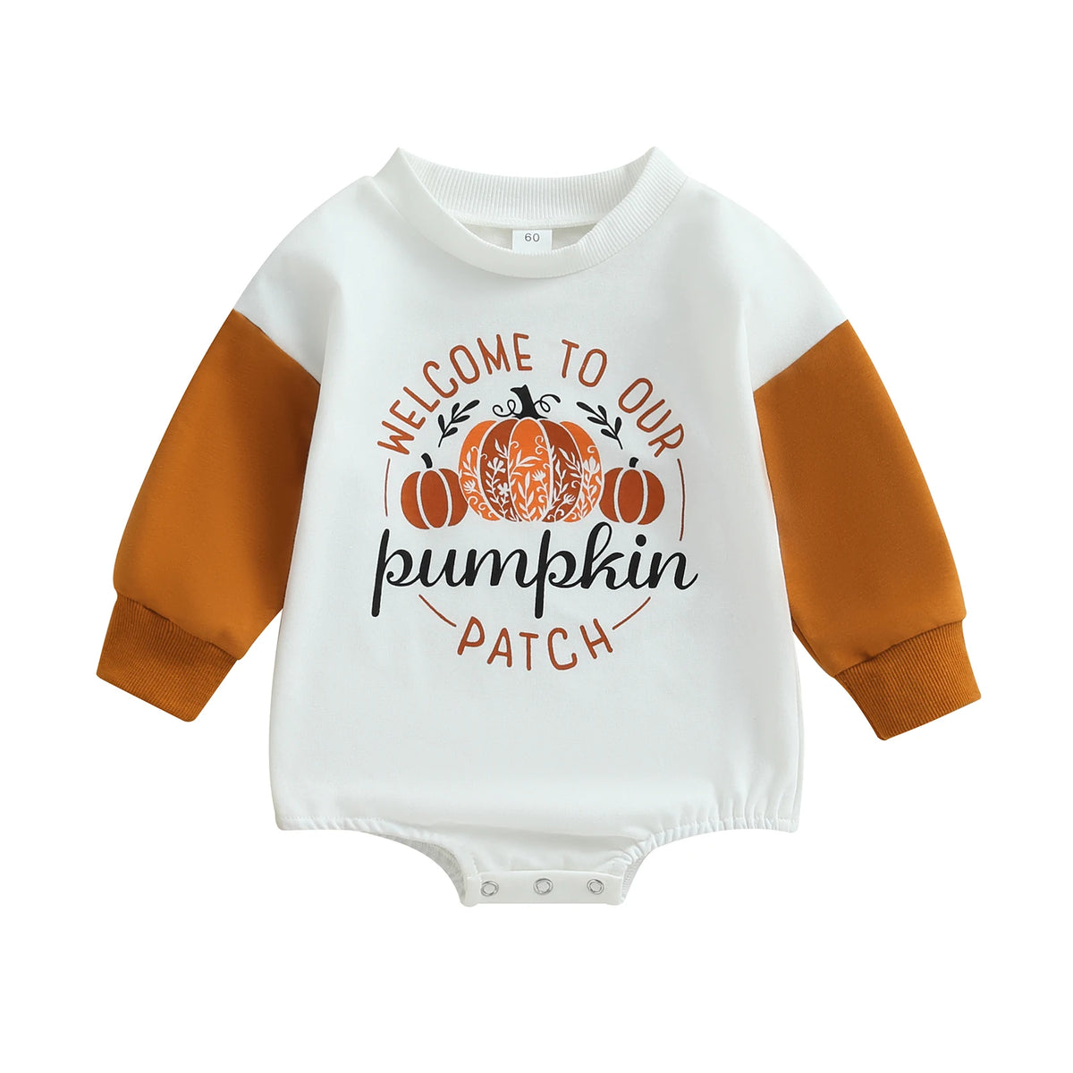 Baby Girl/Boy Letters Pumpkin Print Halloween Bodysuit