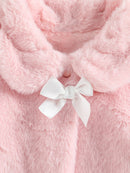 Girls’ Stylish Fur Winter Coat with Elegant Collar Design childrensterritory