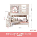 Beautiful Kids Bunk Beds with Large Storage Space and Guardrail