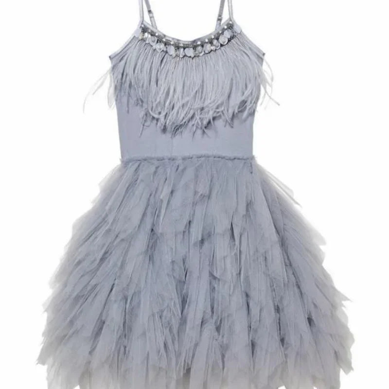 Sleeveless Lace Design Princess Dresses For Girls