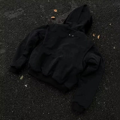 Two Layer Thick Warm Fur Winter Hoodie for Teen Boys