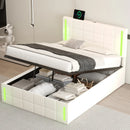 Space-Saving Full-Size Bed with LED Lights and Storage childrensterritory